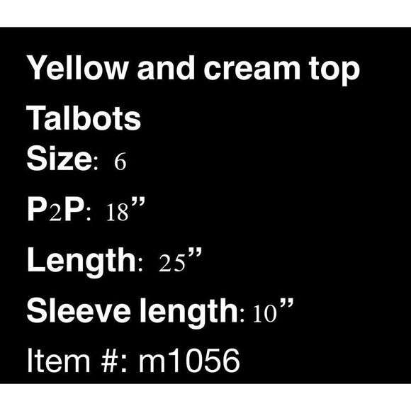 Talbots yellow with white embroidery- size 6 - Picture 7 of 7
